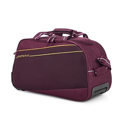 Aristocrat Polyester Solid Pattern Delta Dft 52 Hardshell Inlineskatewheel Suitcase/Trolley Bag