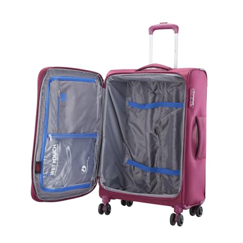 VIP Adept W Trolley Bag 69 Berry Polyester Medium With Spinner Wheels, Pink