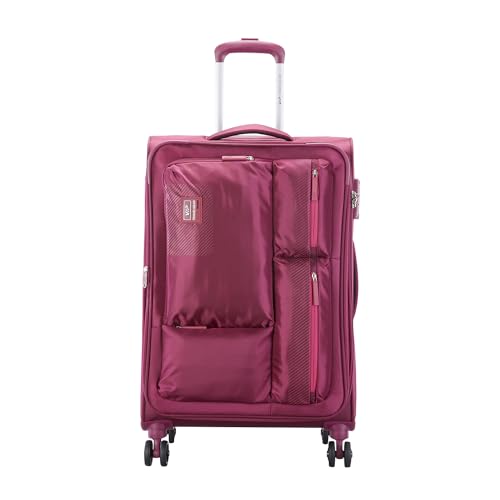 VIP Adept W Trolley Bag 69 Berry Polyester Medium With Spinner Wheels, Pink