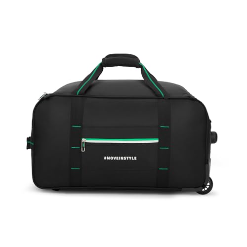 Skybags Polyester In-Line Skate Muse 65 Liters Large Size|Stylish Duffel Trolley Bag with Two Wheels,Two Stage Push Button|Premium Zipper,Travel Bag|3-Year International Warranty-Unisex