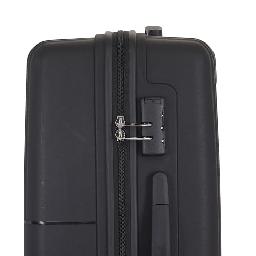 Kamiliant Polypropylene KAM Hard Shell Wheels Double Spinner Suitcase Might DW SP6 Black,Medium