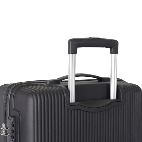 Kamiliant Polypropylene KAM Hard Shell Wheels Double Spinner Suitcase Might DW SP6 Black,Medium