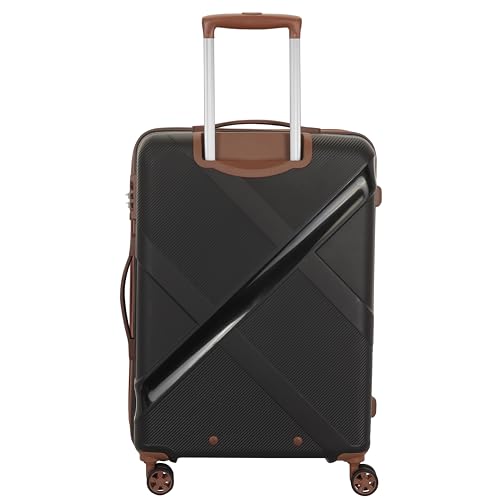 Kamiliant Polypropylene KAM Double Spinner Wheels Hard Shell Suitcase Falcon DLX SP55TSA Black,Small,