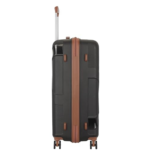 Kamiliant Polypropylene KAM Double Spinner Wheels Hard Shell Suitcase Falcon DLX SP55TSA Black,Small,