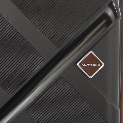 Kamiliant Polypropylene KAM Double Spinner Wheels Hard Shell Suitcase Falcon DLX SP55TSA Black,Small,