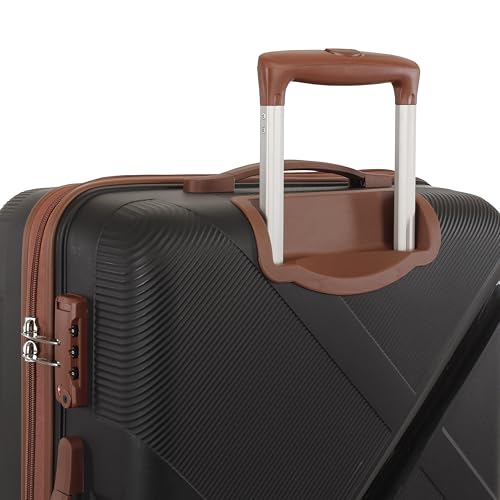 Kamiliant Polypropylene KAM Double Spinner Wheels Hard Shell Suitcase Falcon DLX SP55TSA Black,Small,