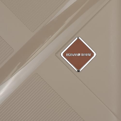 Kamiliant Polypropylene KAM Double Spinner Wheels Hard Shell Suitcase Falcon DLX SP55TSA Beige,Small,