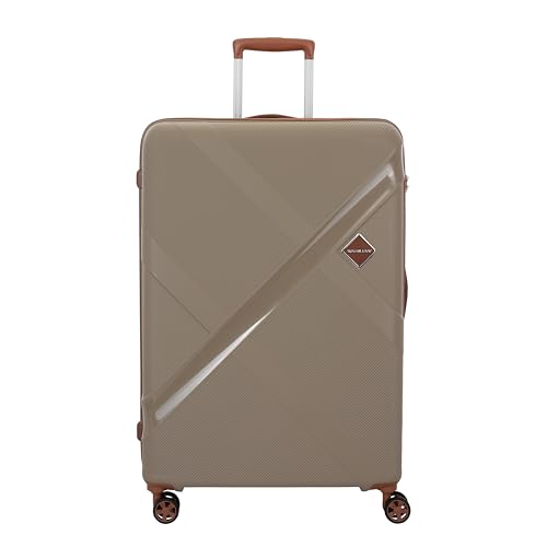 Kamiliant Polypropylene KAM Double Spinner Wheels Hard Shell Suitcase Falcon DLX SP79TSA Beige,Large,