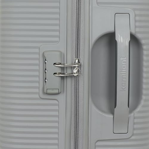 Kamiliant 3PC KAM Double Spinner Wheels Hard Shell Suitcase Nexus DW Set Light Gry,Grey, Small, Medium and Large,