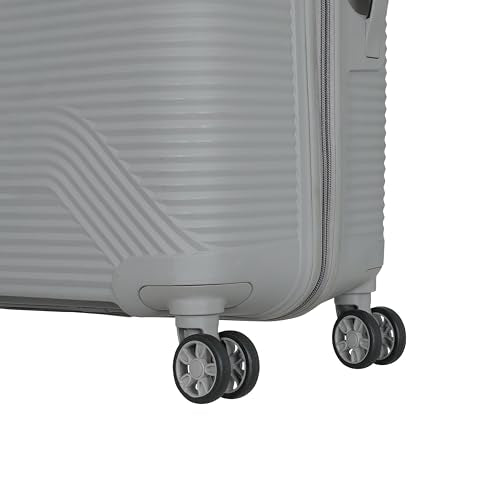 Kamiliant 3PC KAM Double Spinner Wheels Hard Shell Suitcase Nexus DW Set Light Gry,Grey, Small, Medium and Large,