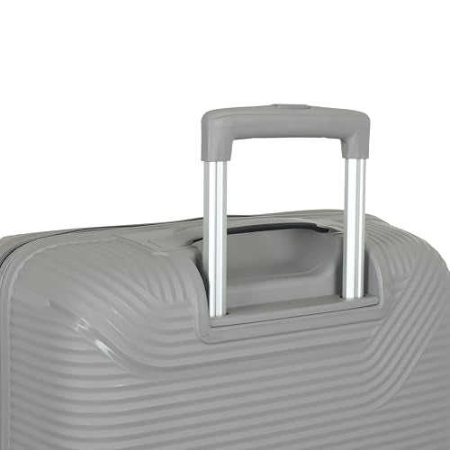 Kamiliant 3PC KAM Double Spinner Wheels Hard Shell Suitcase Nexus DW Set Light Gry,Grey, Small, Medium and Large,