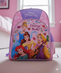 STRIDERS Disney Princess School Bag for Kids | Stylish Lightweight Durable Backpack | Padded Comfortable Straps & Spacious Compartments | Ideal for School & Travel | 14 inches