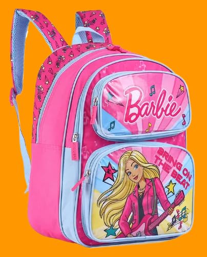 STRIDERS Barbie Glam School Backpack for Kids | Stylish Durable Lightweight Bag | Padded Comfortable Straps & Spacious Compartments | Ideal for School Tution Picnic & Play