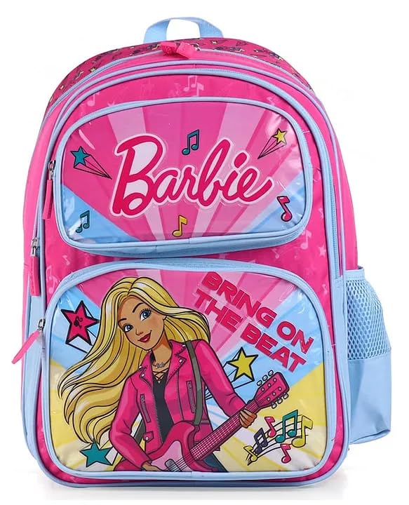 STRIDERS Barbie Glam School Backpack for Kids | Stylish Durable Lightweight Bag | Padded Comfortable Straps & Spacious Compartments | Ideal for School Tution Picnic & Play