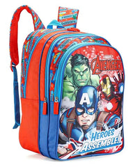 STRIDERS Avengers Kids School Backpack  Compact, Lightweight & Durable Marvel Heroes Bag with Padded Comfortable Straps, Spacious Compartments  Ideal for School Essentials & Daily Use  14 Inches