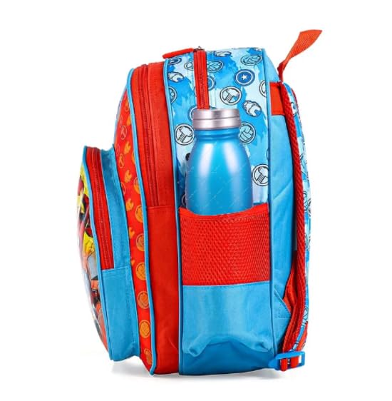 STRIDERS Avengers School Bag for Kids | Lightweight Durable Backpack | Padded Comfortable Straps & Spacious Compartments | Ideal for Preschool Kindergarten & Early Learners | 14 inches