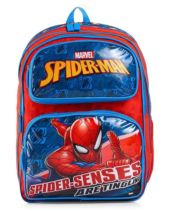 STRIDERS Spider-Man Dynamic School Backpack for Kids  Lightweight, Durable Backpack with Padded Comfortable Straps & Spacious Compartments  Ready for Adventure  Age 6 Years  14 inches