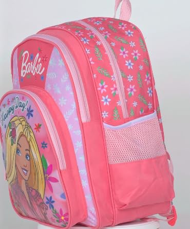 STRIDERS Barbie School Backpack for Kids  Stylish, Lightweight Pink Backpack with Padded Comfortable Straps & Fun Graphic Design  Ideal for School & Travel  Age 6 Years  16 inches