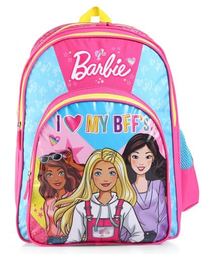 STRIDERS Barbie School Bag for Kids  Stylish, Lightweight Backpack with Padded Comfortable Straps & Spacious Compartments  Perfect for School & Travel  Ideal for Age 6 Years  16 inches