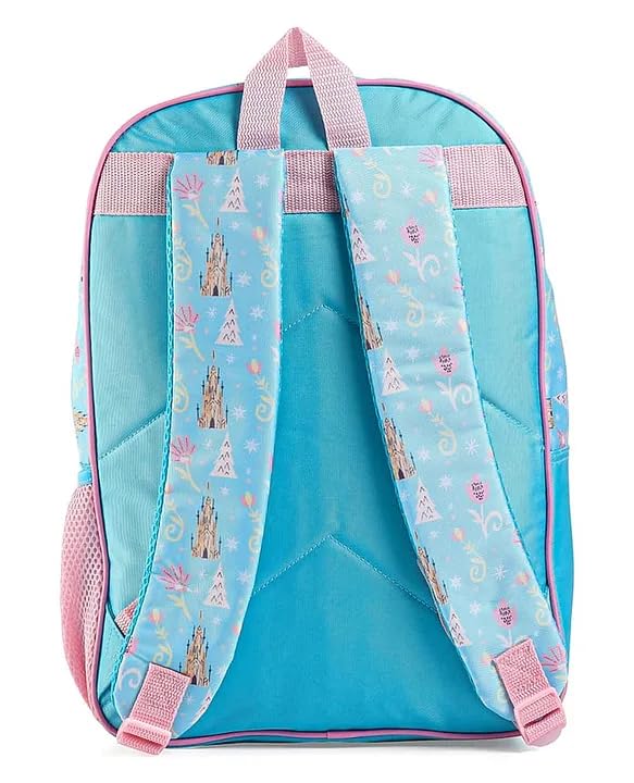 STRIDERS Frozen School Backpack for Kids | Lightweight Durable Backpack | Padded Comfortable Straps & Sparkling Elsa & Anna Design | Spacious Compartments for School Essentials | 1 inches