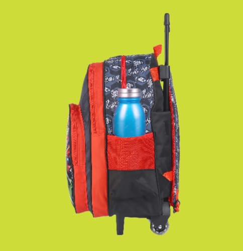 STRIDERS Avengers Kids Trolley School Bag | 16-Inch | Durable Backpack with Wheels | Spacious Compartments | Padded Straps | Perfect for School & Trips