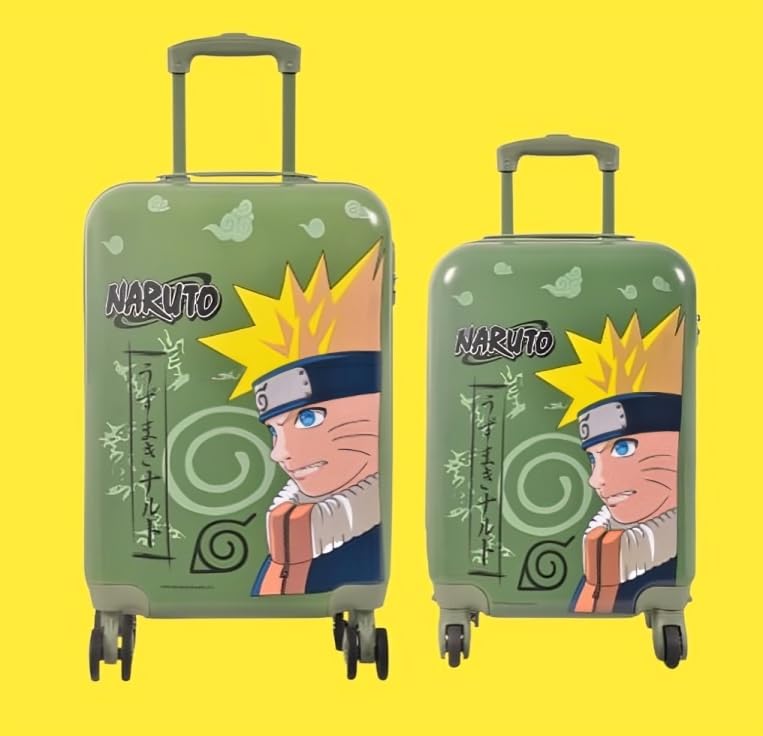 STRIDERS Naruto Kids Luggage Bag | 20-Inch | Durable Anime Travel Suitcase | Spacious Compartments | Smooth Wheels | Perfect for School & Trips
