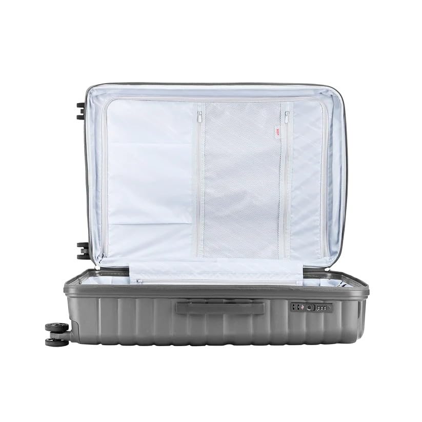 VIP Lightweight Polypropelyne Wheels Multistage Trolley,TSA Lock with Organizer,Elegent Pinstripe Design Luggage Bag with 5 Years International Warranty.
