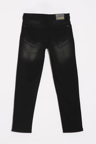 Allen Solly Boy's Slim Jeans (ABDNESLFT93611_Black