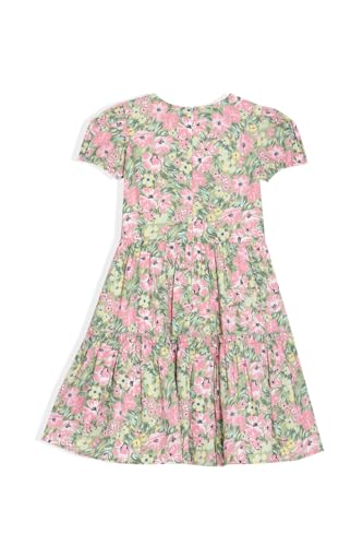 Allen Solly Girl's Cotton Modern Knee-Length Dress (AGDRERGFD37413_Green