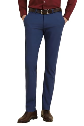 Allen Solly Men's Slim Work Utility Pants (ASTFMSTF926859_Navy