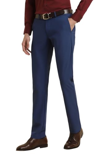 Allen Solly Men's Slim Work Utility Pants (ASTFMSTF926859_Navy