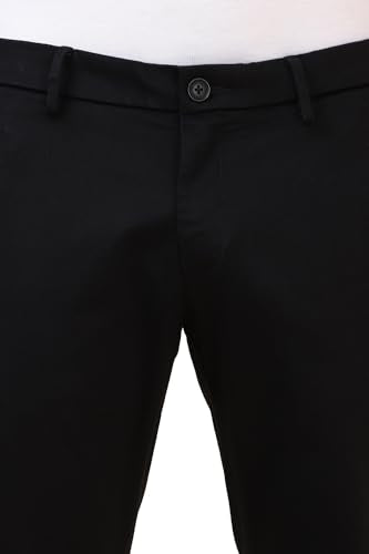 Allen Solly Men's Slim Casual Pants (ASTFQSRFF28714_Black