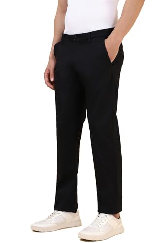 Allen Solly Men's Slim Casual Pants (ASTFQSRFF28714_Black