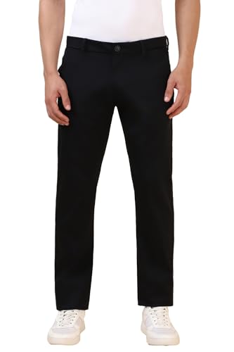 Allen Solly Men's Slim Casual Pants (ASTFQSRFF28714_Black