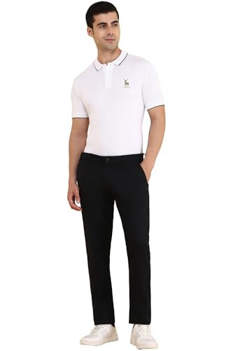 Allen Solly Men's Slim Casual Pants (ASTFQSRFF28714_Black