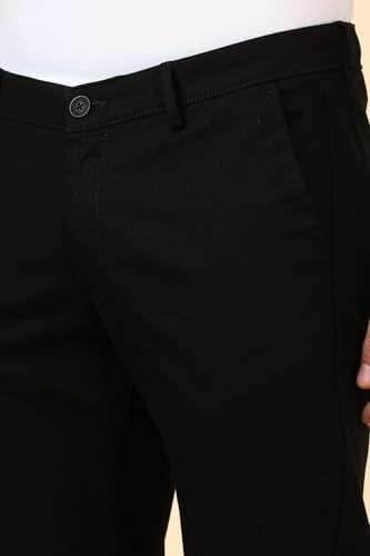 Allen Solly Men's Slim Casual Pants (ASTFQSRFG10292_Black