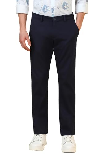 Allen Solly Men's Slim Casual Pants (ASTFQSRFH13913_Navy