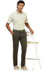 Allen Solly Men's Slim Casual Pants (ASTFQULFU12441_Olive