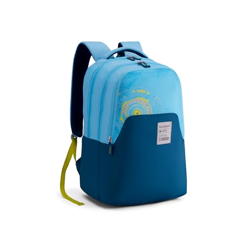 Kamiliant by American Tourister Brim Casual Backpack with , Ergonomically Designed with Bottle Holder for Men And Women - Blue