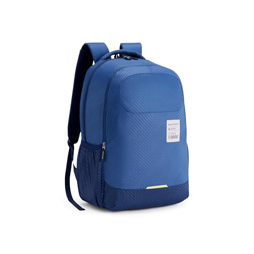 Kamiliant by American Tourister Biz Pro Casual Laptop Backpack with Laptop Compartment Ergonomically Designed with Bottle Holder for Men And Women - Blue
