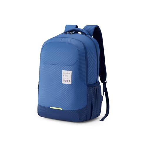 Kamiliant by American Tourister Biz Pro Casual Laptop Backpack with Laptop Compartment Ergonomically Designed with Bottle Holder for Men And Women - Blue