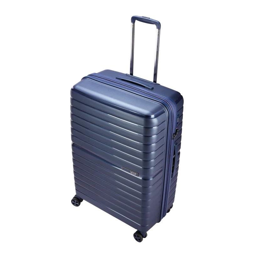 VIP Lightweight Polypropelyne Wheels Multistage Trolley,TSA Lock with Organizer,Elegent Pinstripe Design Luggage Bag with 5 Years International Warranty.