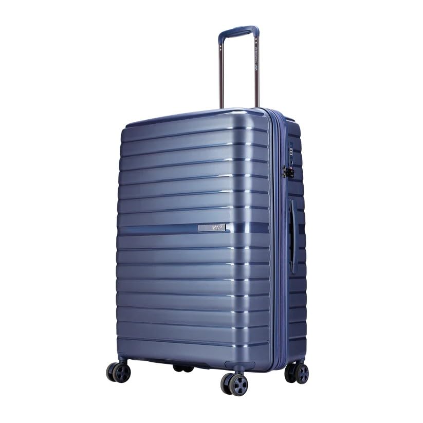 VIP Lightweight Polypropelyne Wheels Multistage Trolley,TSA Lock with Organizer,Elegent Pinstripe Design Luggage Bag with 5 Years International Warranty.