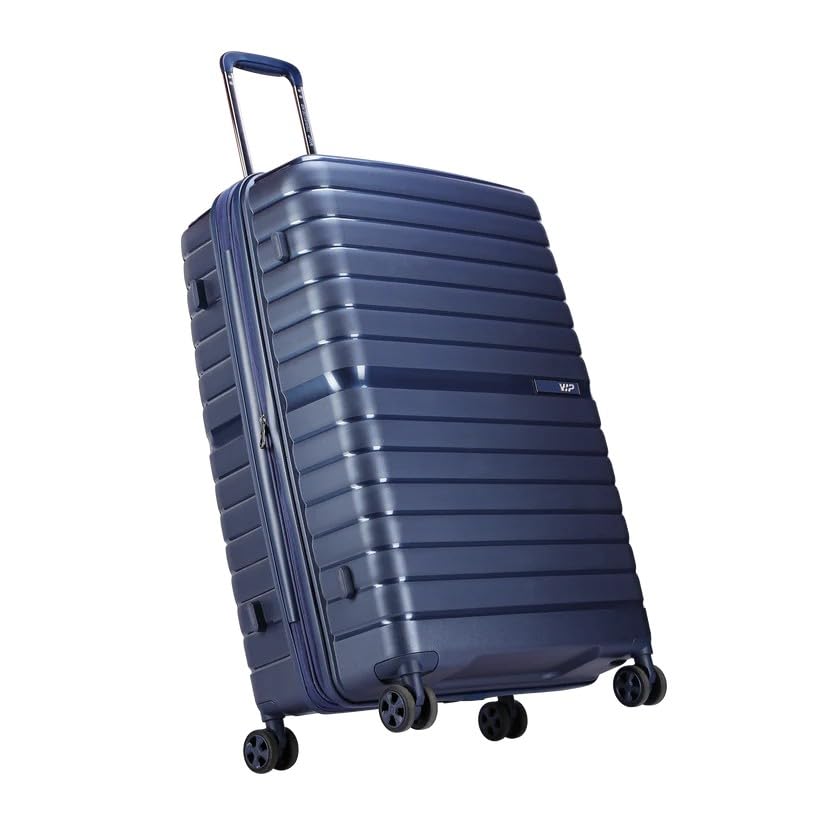 VIP Lightweight Polypropelyne Wheels Multistage Trolley,TSA Lock with Organizer,Elegent Pinstripe Design Luggage Bag with 5 Years International Warranty.