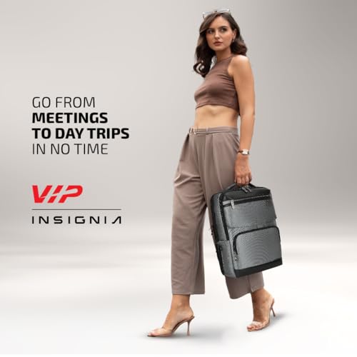 VIP Urban 17 Inch Compatible Laptop Backpack 25L + 5L Expandable | Water-Resistant with USB Charging Port | Padded Laptop Sleeve, 2 Compartments | Office & Travel Backpack for Men & Women