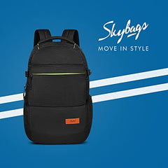 Skybags Unisex Black Ciaz Dobby Adjustable Strap 25L Backpacks