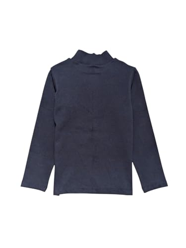 Gini and Jony Girls Navy Blue Solid Cotton Full Sleeves Skivvy 18-24 Months