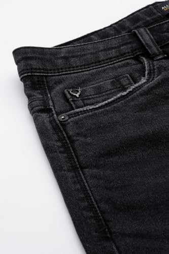 Allen Solly Girl's Slim Jeans (AGDNESLFM78609_Black