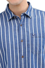 Allen Solly Men's Regular Fit Shirt (ALSFACUF329008_Blue