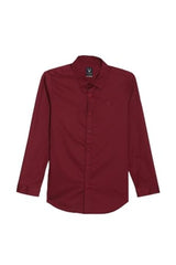 Allen Solly Boy's Solid Slim Fit Shirt (ABSFOSLFX87023_Maroon